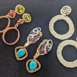 J Jansen Earring Lot-VTG Signed